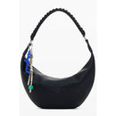 Black Polyethylene Women Handbag