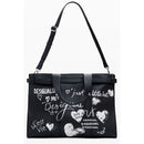 Black Polyethylene Women Handbag
