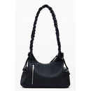 Black Polyethylene Women Handbag