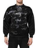 Black Camouflage Round Neck Sweatshirt Sweater
