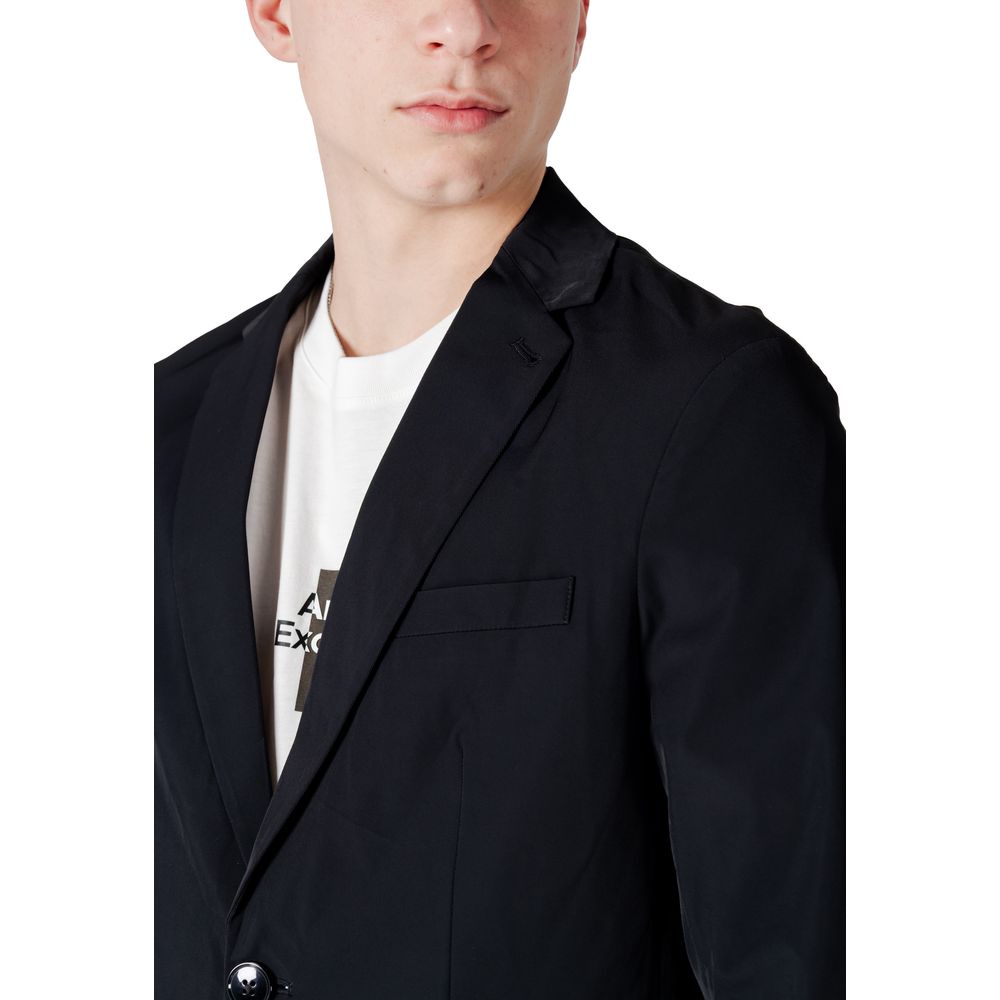 Black Cotton Blazer