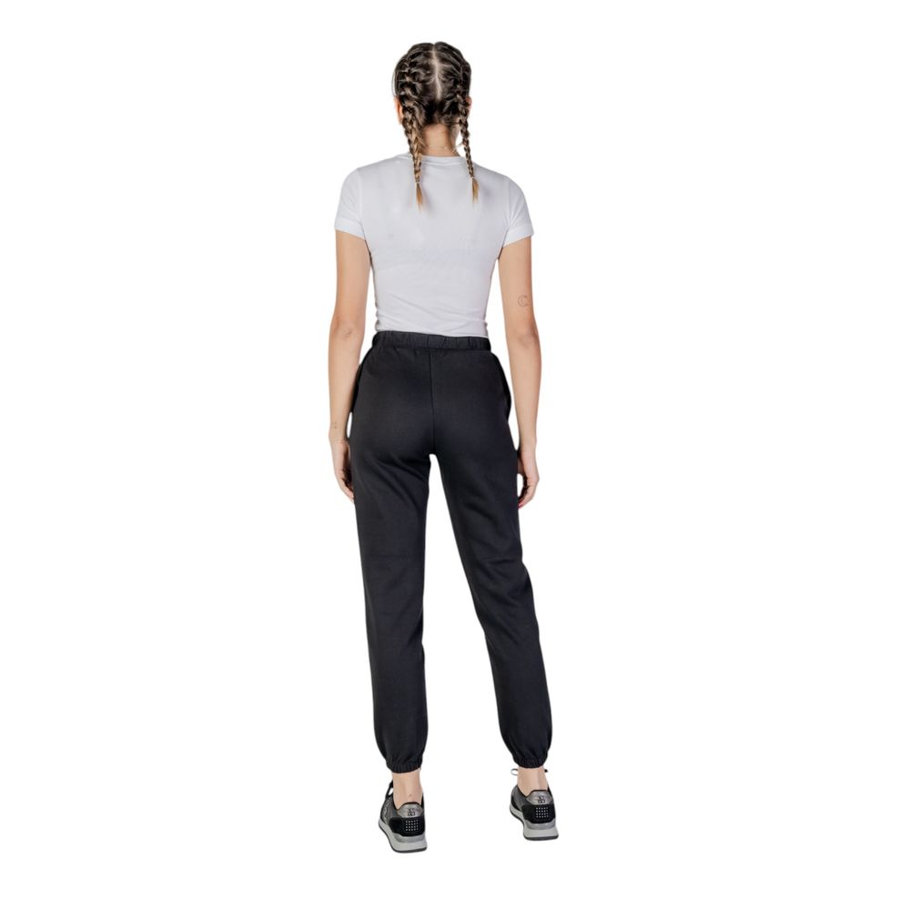 Black Polyester Joggers Workout Pant