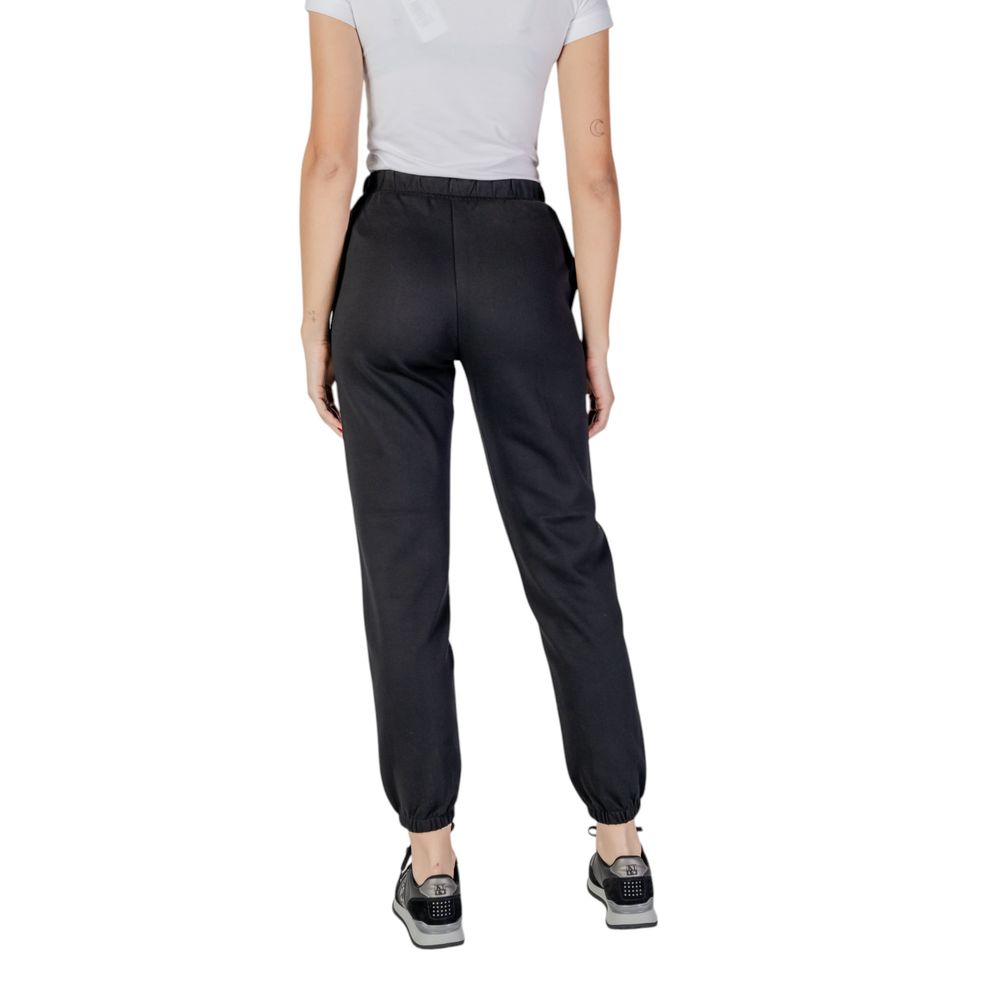 Black Polyester Joggers Workout Pant