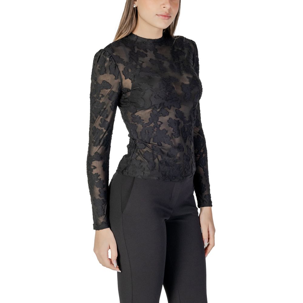 Black Polyester Long Sleeve
