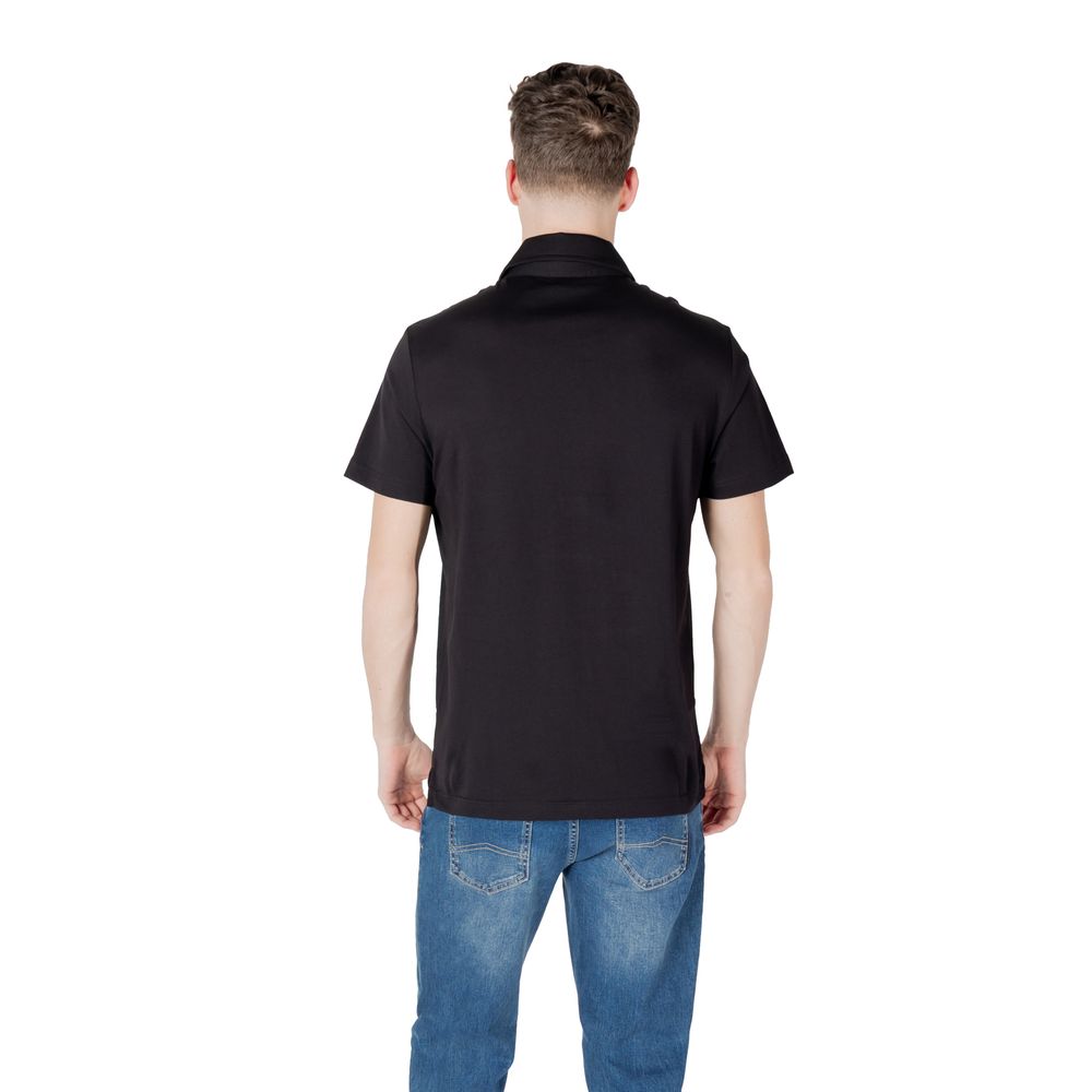 Black Cotton Polo Shirt