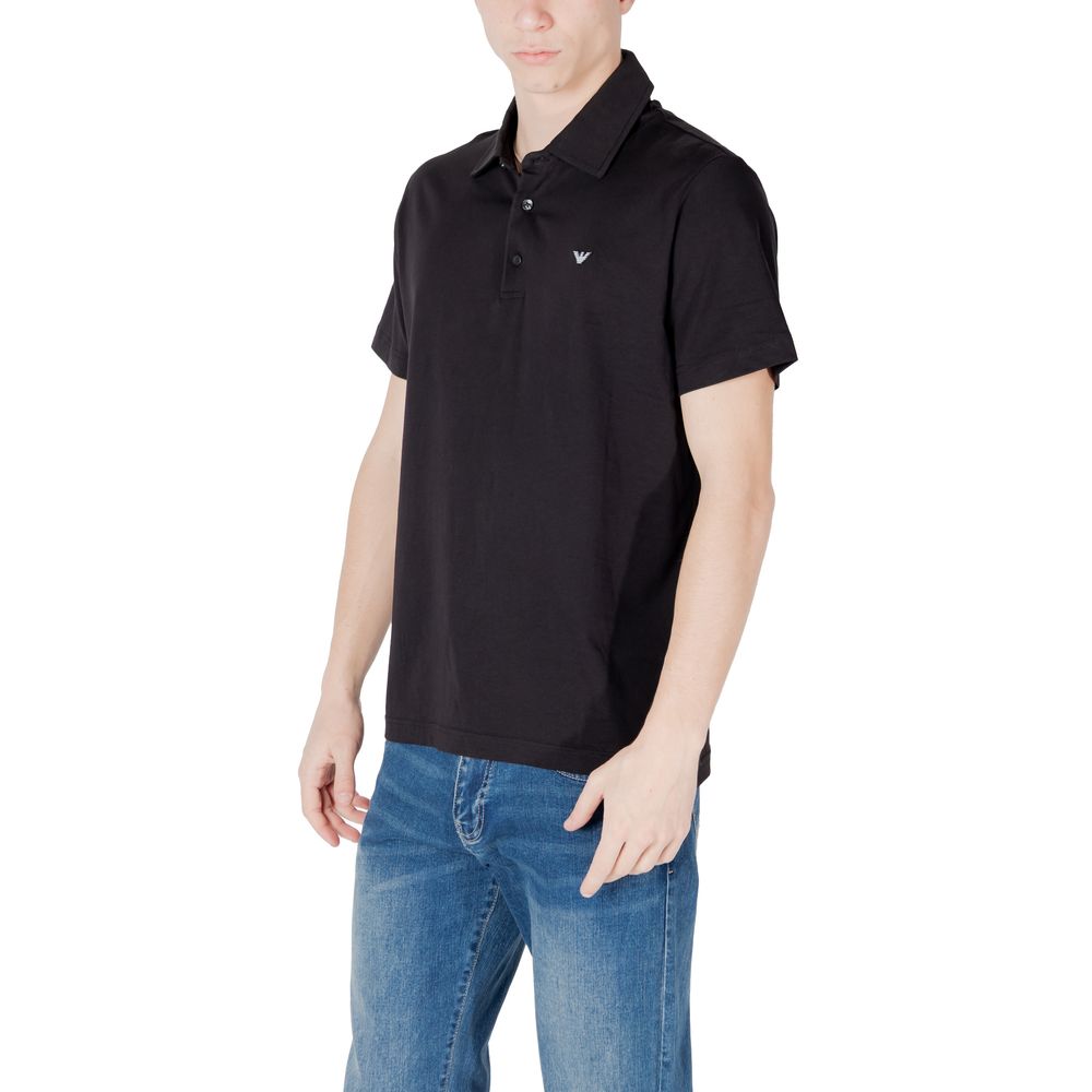 Black Cotton Polo Shirt