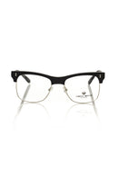 Black Metallic Unisex Eyeglass Frame
