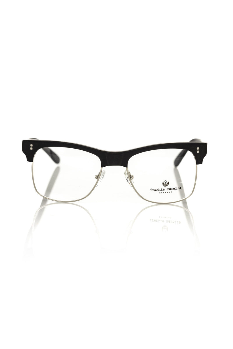 Black Metallic Unisex Eyeglass Frame