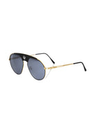 Black Metallic Fibre Men Sunglasses