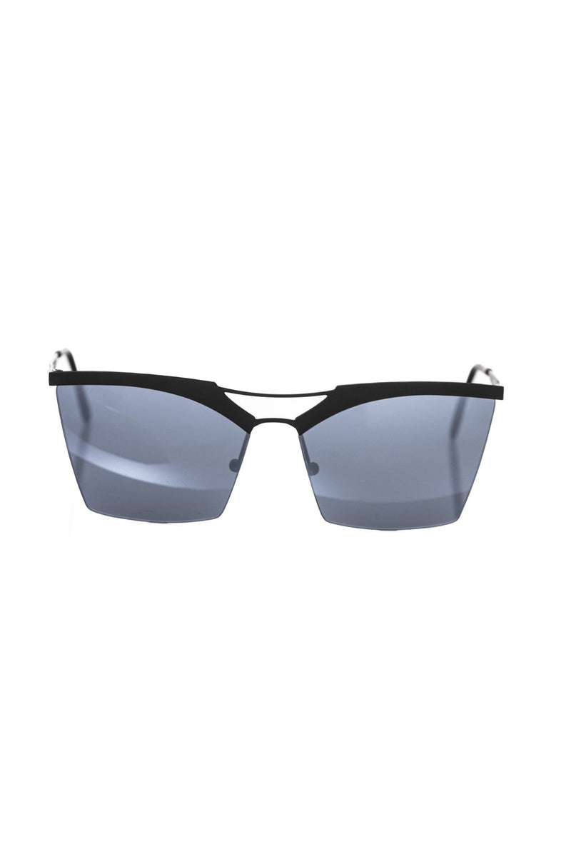 Black Metallic Fiber Women Sunglasses