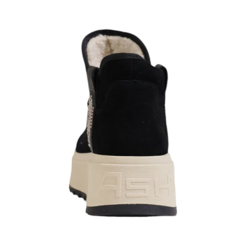 Black Suede Leather Ankle