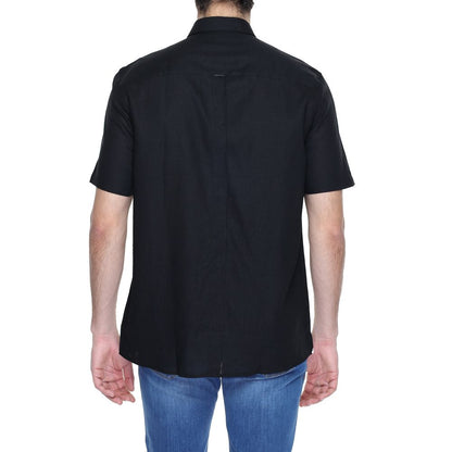 Black Linen Shortsleeve