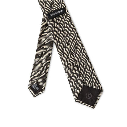 Black And White Silk Ty