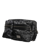 Black Gray Leopard DG Logo Belt Waist Fanny Pack Bag