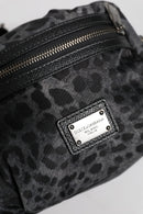 Black Gray Leopard DG Logo Belt Waist Fanny Pack Bag