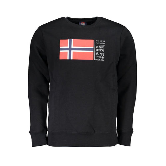 Black Cotton Men Sweater