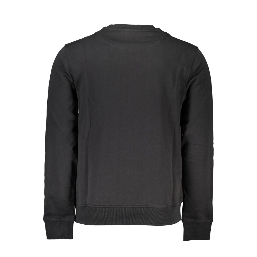 Black Cotton Men Sweater