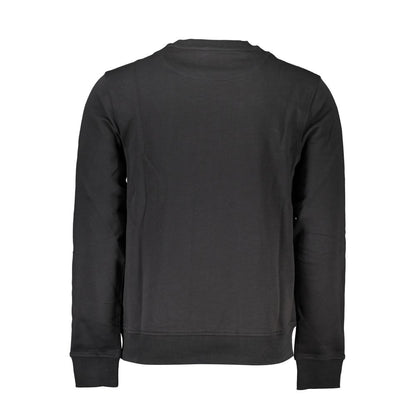 Black Cotton Men Sweater