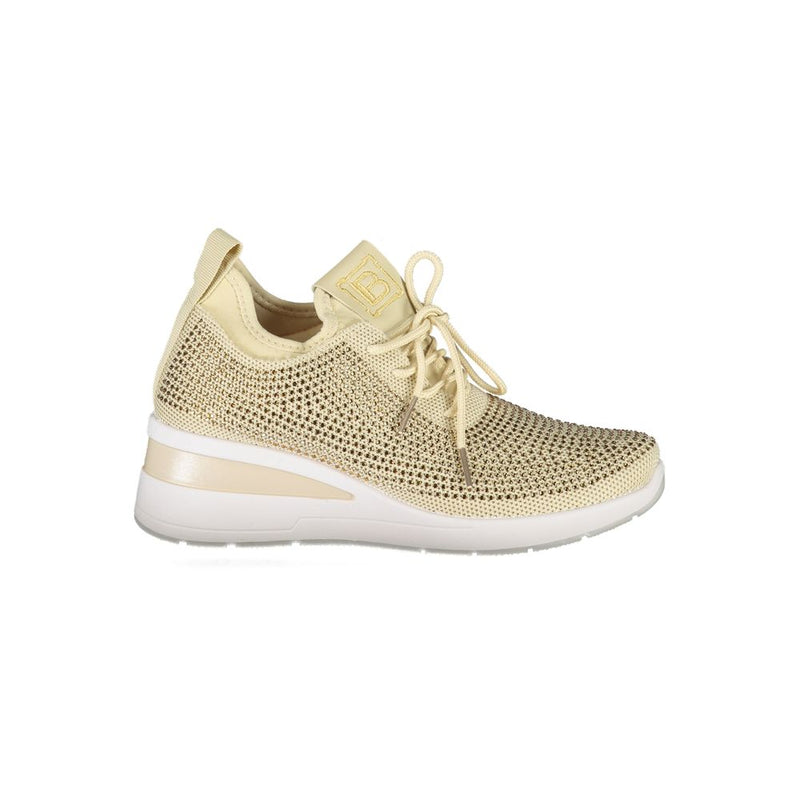 Beige Polyester Women Sneaker