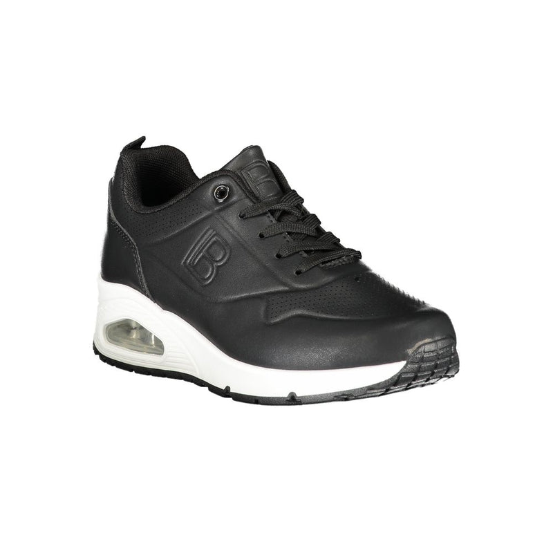 Black Polyester Women Sneaker