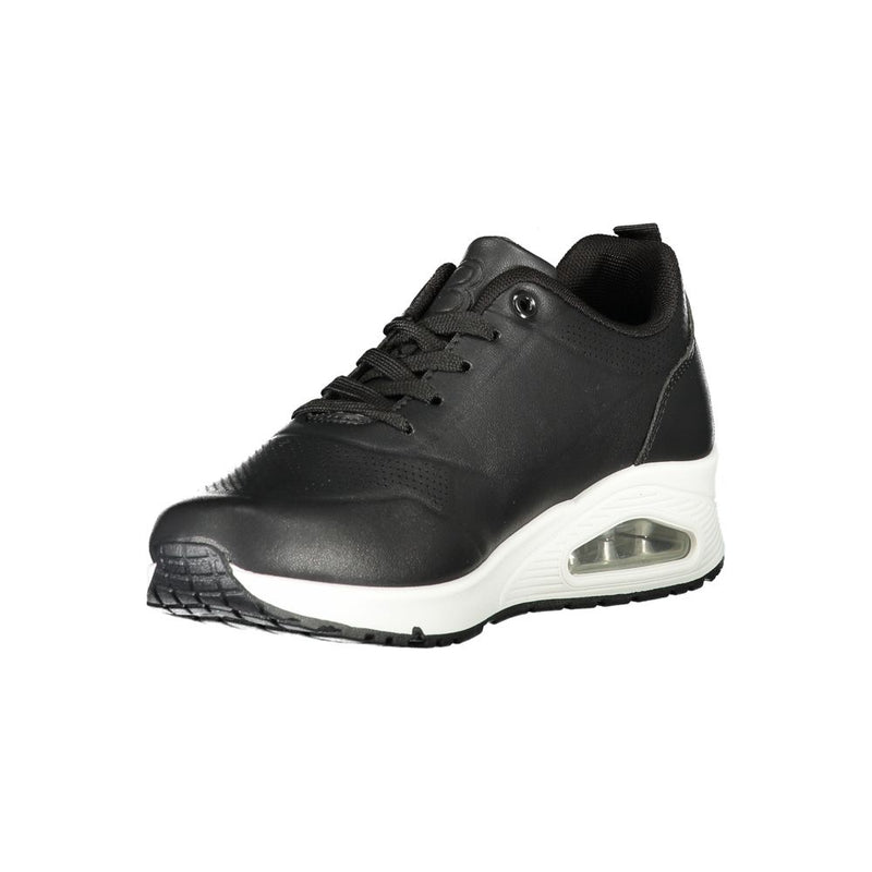Black Polyester Women Sneaker