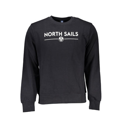 Black Cotton Men Sweater
