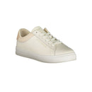 Beige Leather Women Sneaker