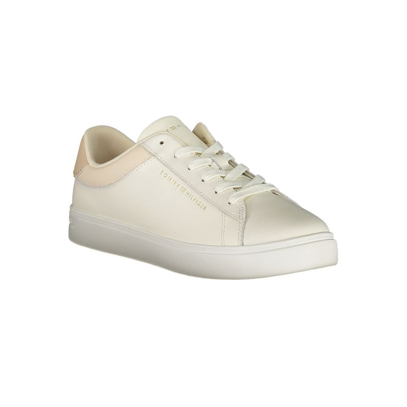 Beige Leather Women Sneaker