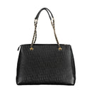 Black Polyethylene Women Handbag