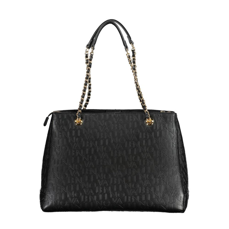 Black Polyethylene Women Handbag