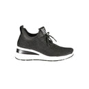 Black Polyester Women Sneaker