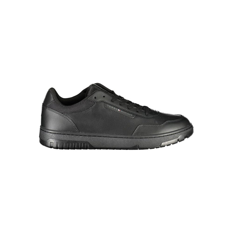 Black Leather Men Sneaker