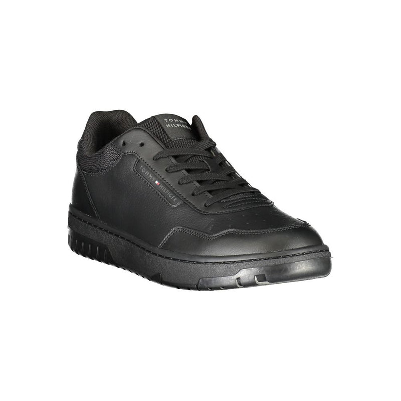 Black Leather Men Sneaker
