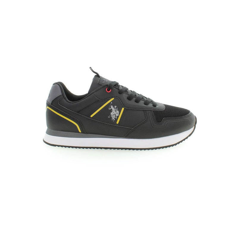 Black Polyester Sneaker