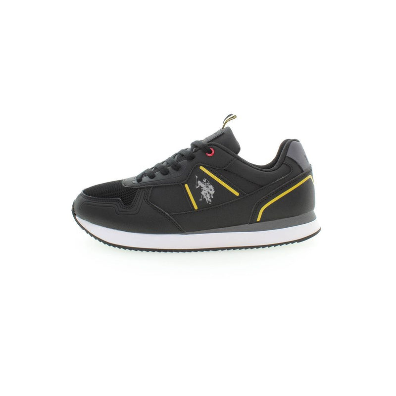Black Polyester Sneaker