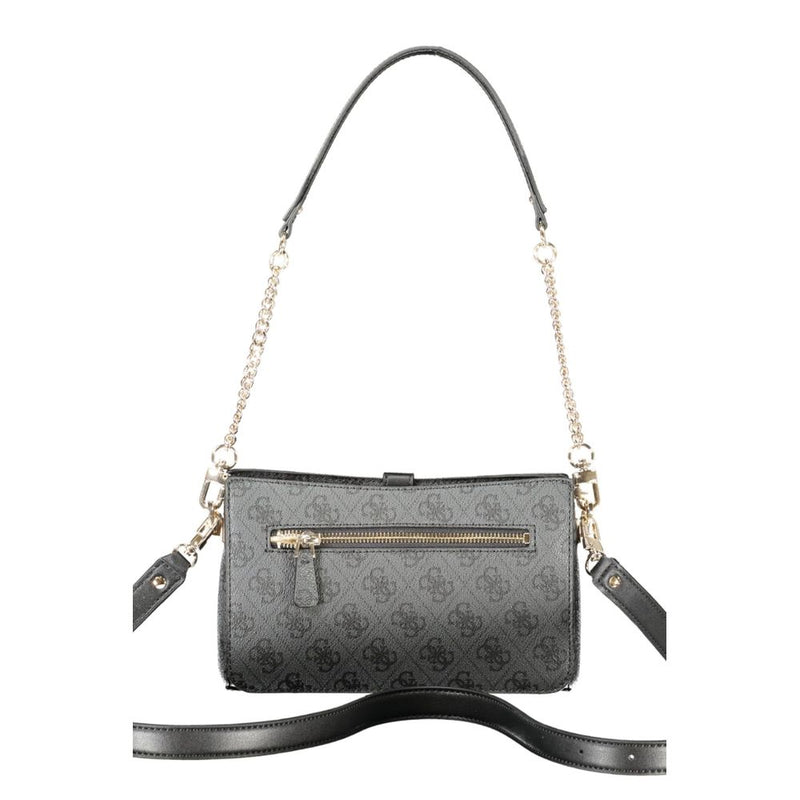 Black Polyethylene Women Handbag