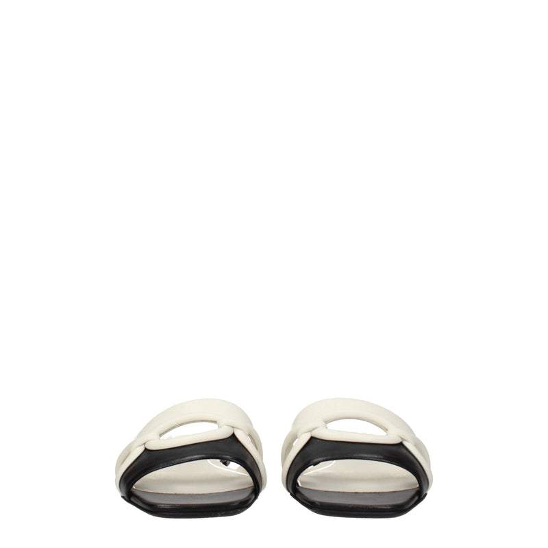 Black Leather Slippers Sandals