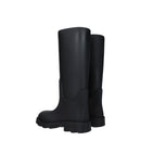 Black Cotton Rain Boots