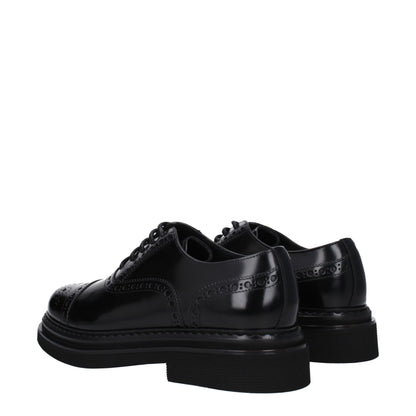 Black Leather Oxfords And Derbies