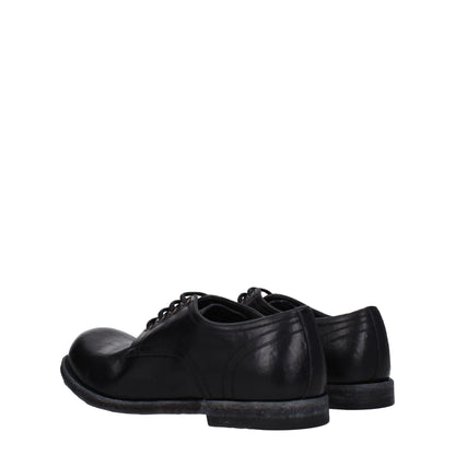 Black Leather Oxfords And Derbies