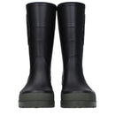 Black Cotton Rain Boots
