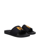 Black Fabric Slippers Sandals