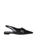Black Leather Ballet Flats