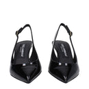 Black Leather High Heel Pumps