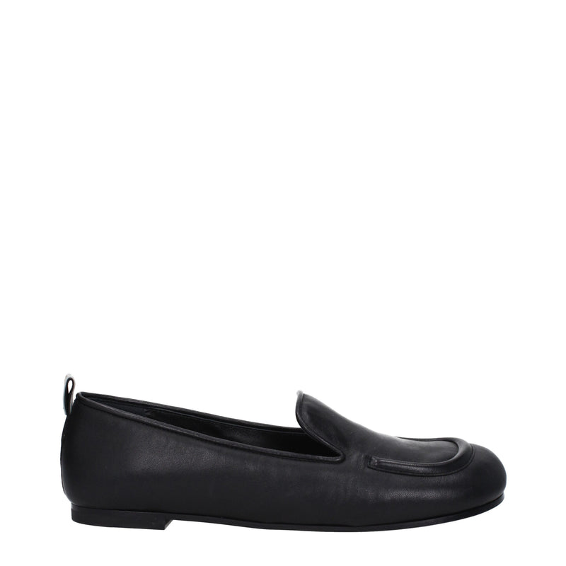 Black Leather Slip-On Loafers