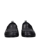 Black Leather Slip-On Loafers