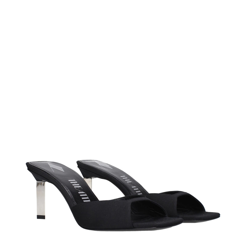 Black Satin Stiletto Heels Sandals