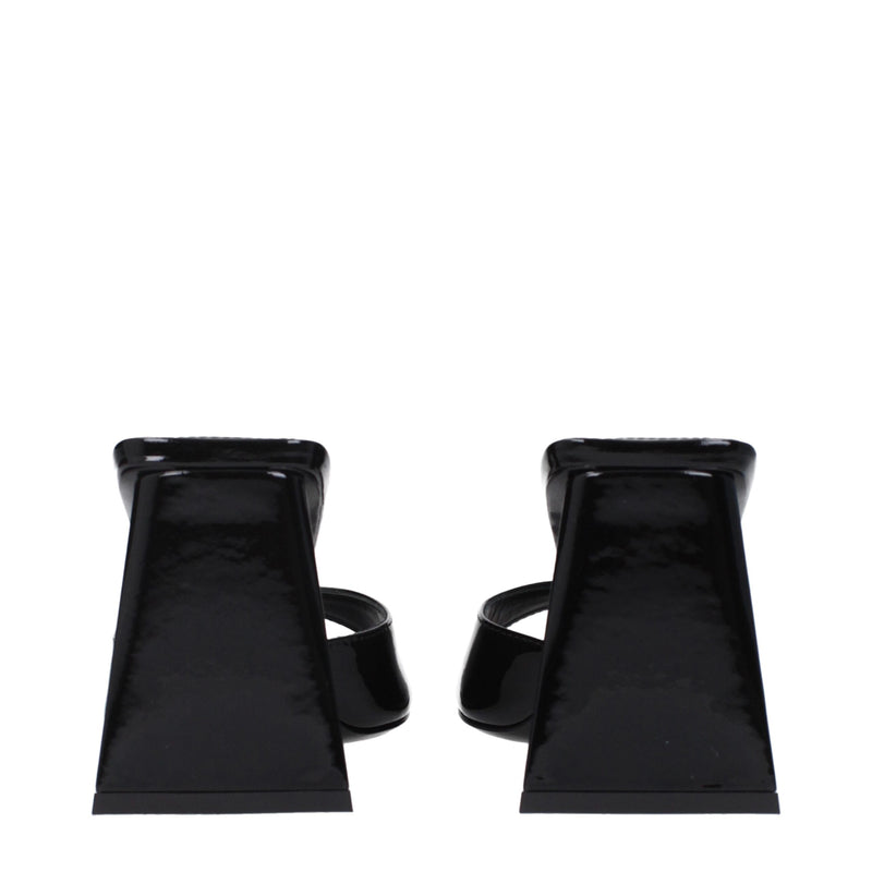 Black Leather Stiletto Heels Sandals