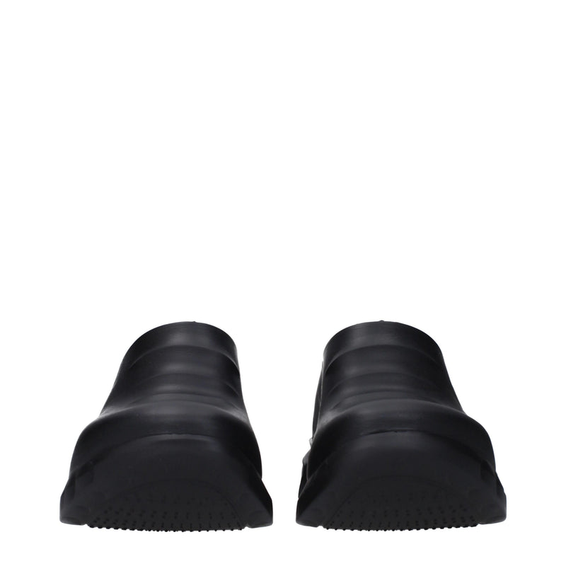 Black Cotton Slippers Sandals