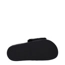 Black Cotton Slippers Sandals
